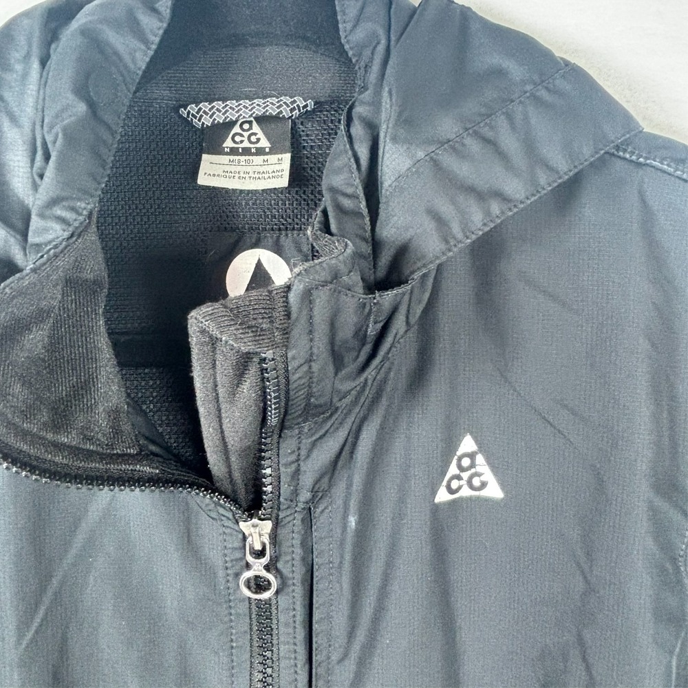 Nike ACG Windbreaker Jacket‎ Women Med 8-10 Black Rain All Climate Gear Active